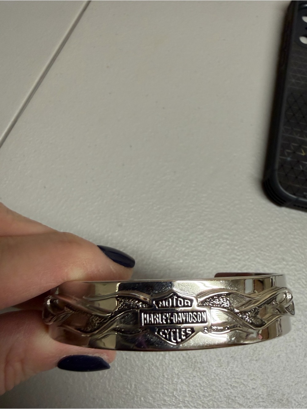 Harley-Davidson Silver Chrome Logo Bracelet